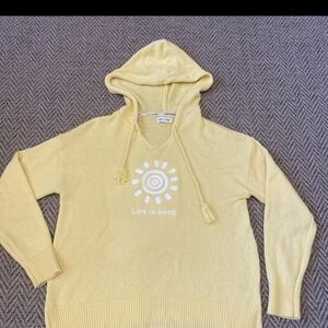 Life Is Good Women's Sunburst Yellow Hoodie